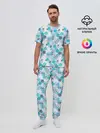 Мужская пижама с брюками / Зимние Снежные Узоры