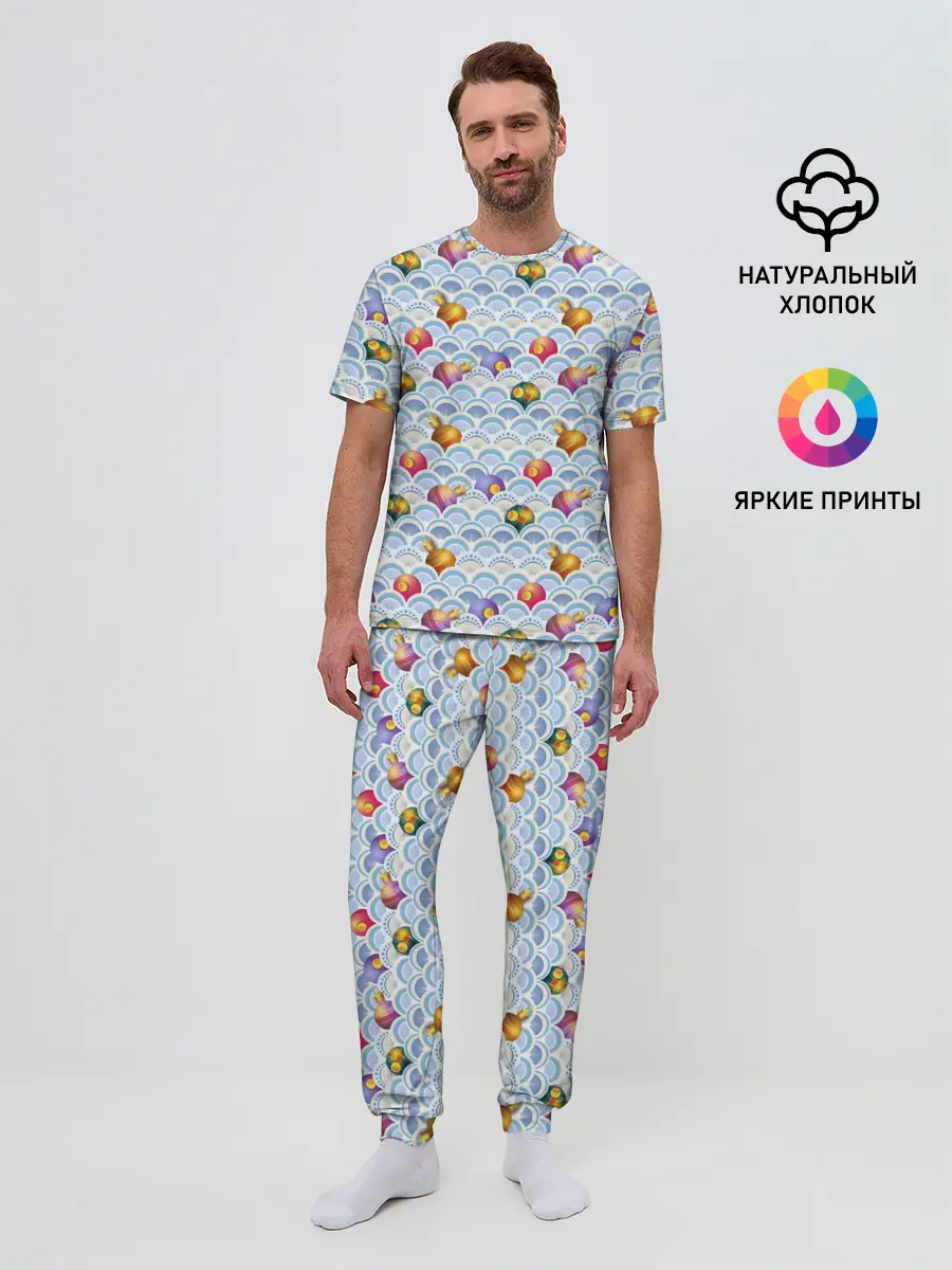 Мужская пижама с брюками / Праздничные Игрушки