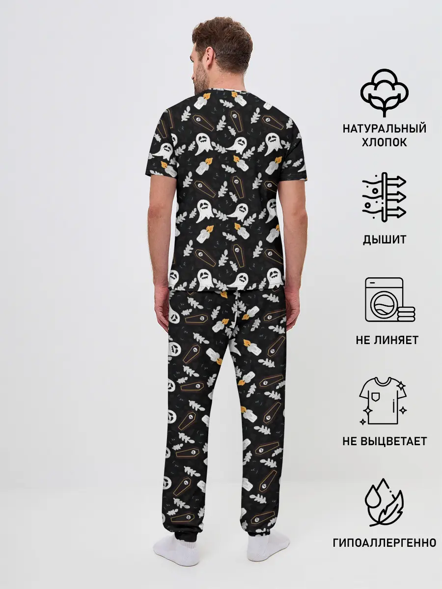 Мужская пижама с брюками / Patern Halloween 16