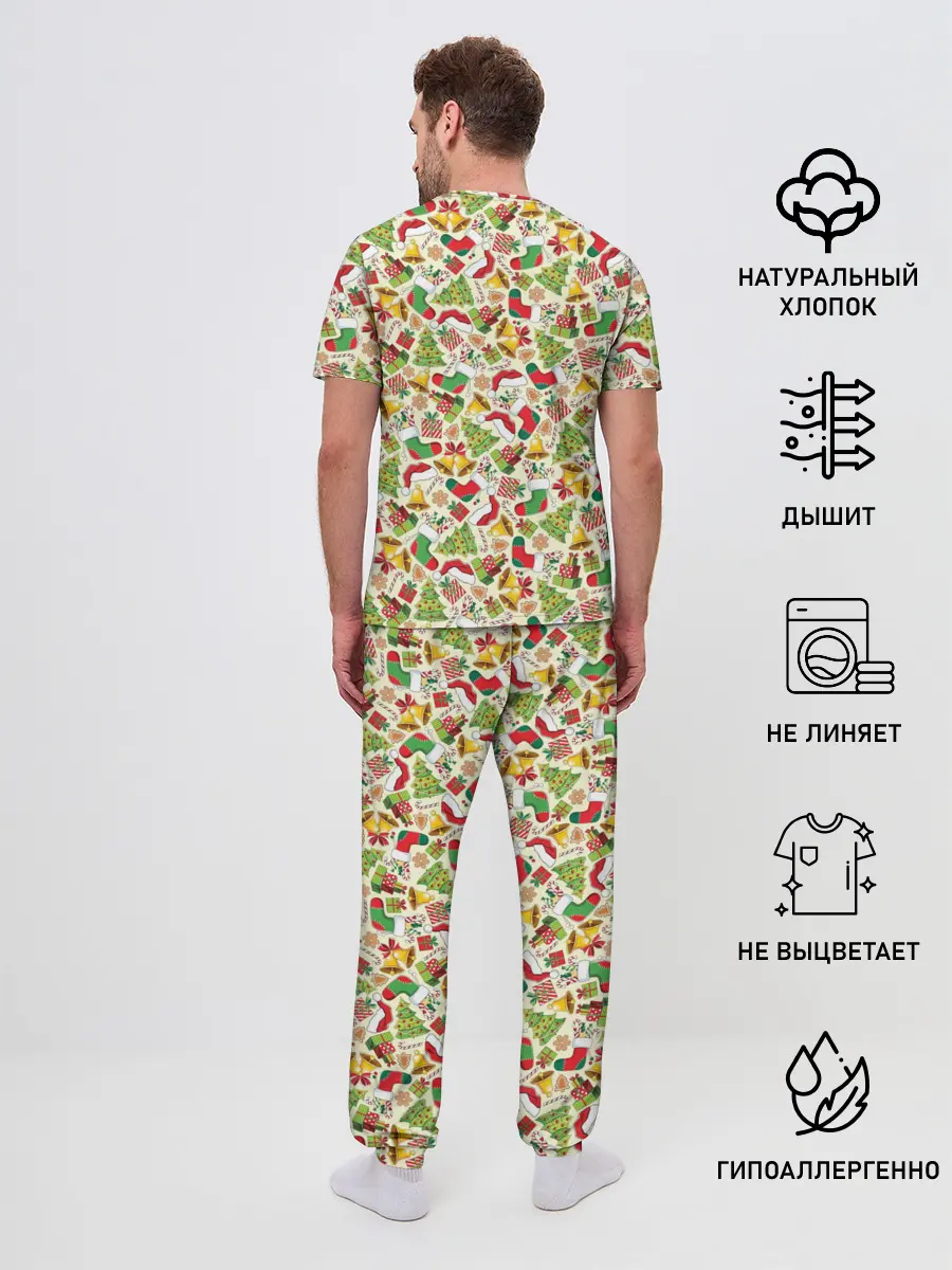 Мужская пижама с брюками / Merry Christmas