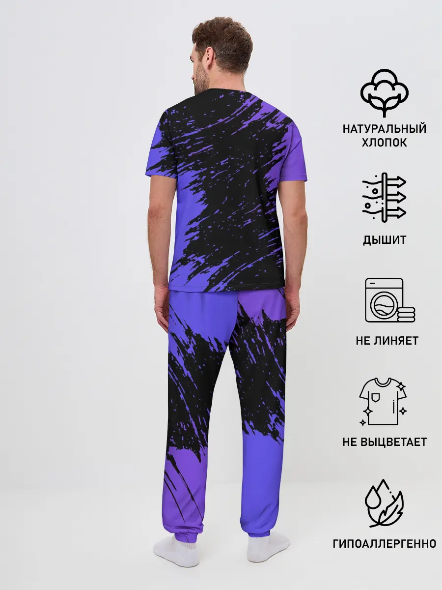 Мужская пижама с брюками / Геометри Даш | Geometry Dash