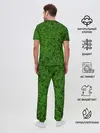 Мужская пижама с брюками / зелёный паттерн