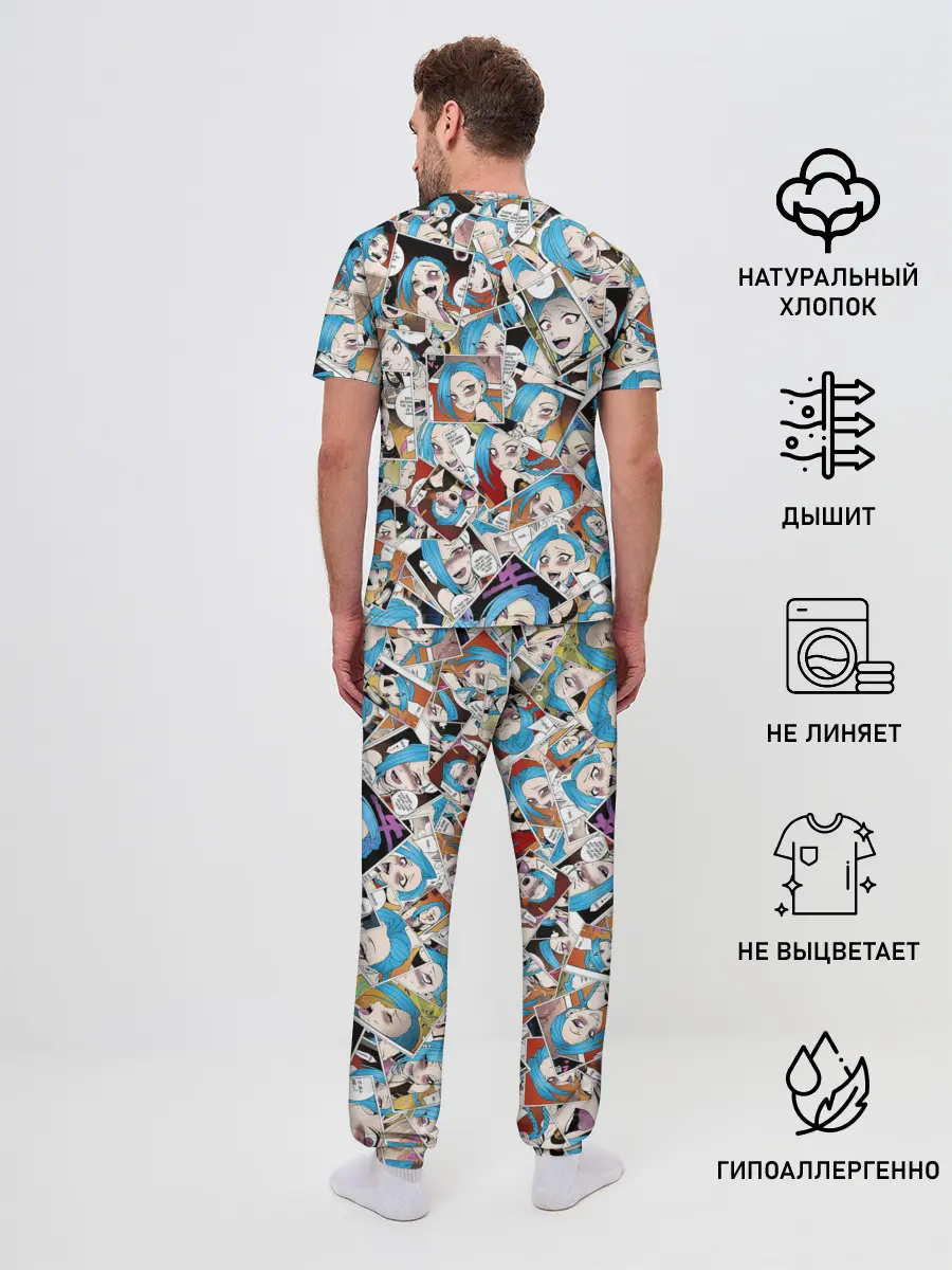 Мужская пижама с брюками / Jinx Ahegao