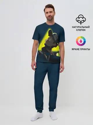 Мужская пижама с брюками / Dipper and yellow triangle