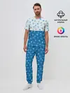 Мужская пижама с брюками / Светло-Тёмные Снежинки