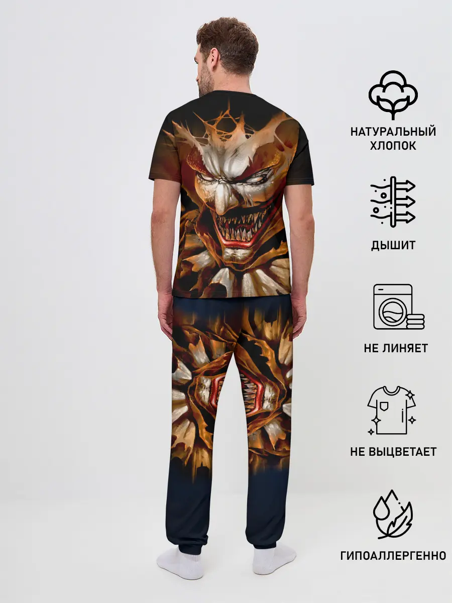 Мужская пижама с брюками / Улыбка смерти в Хэллоуин