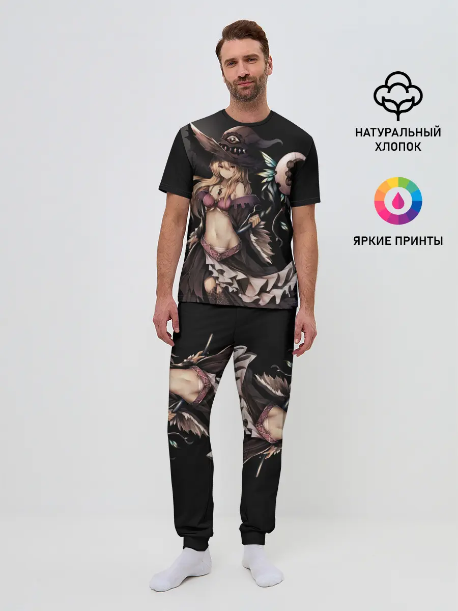 Мужская пижама с брюками / Секси ведьма блондинка