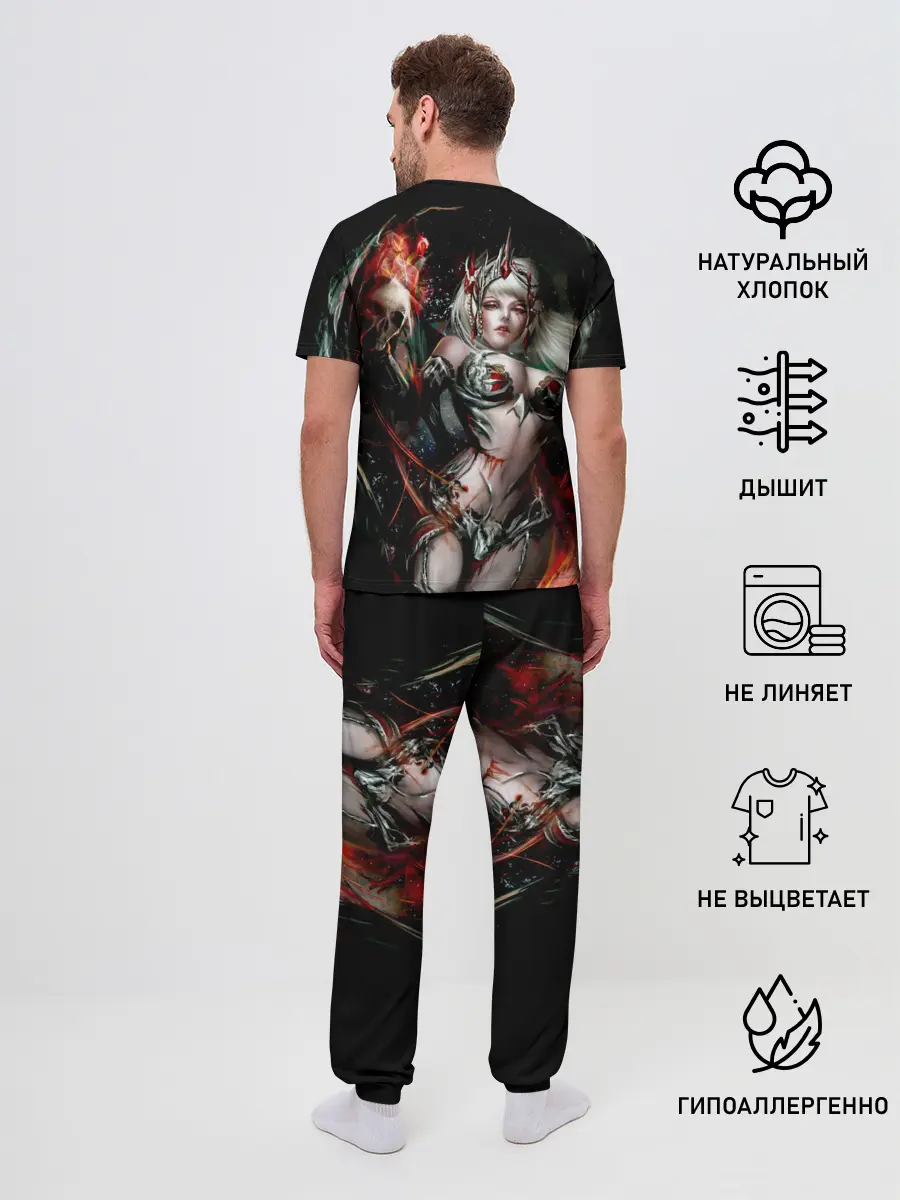 Мужская пижама с брюками / Ведьма с красными глазами
