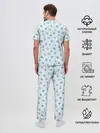 Мужская пижама с брюками / Снежинки