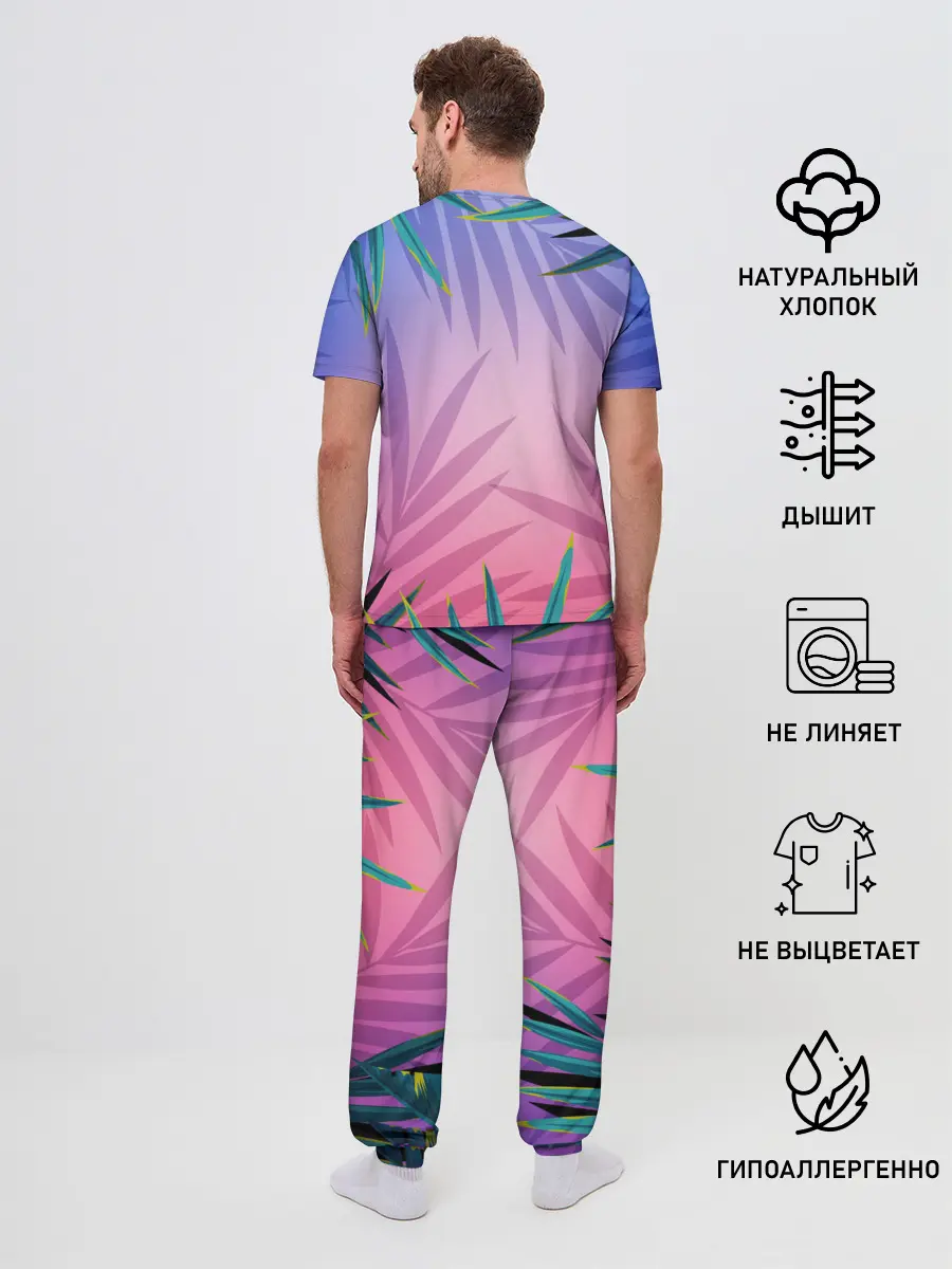 Мужская пижама с брюками / Тигр из абстракций