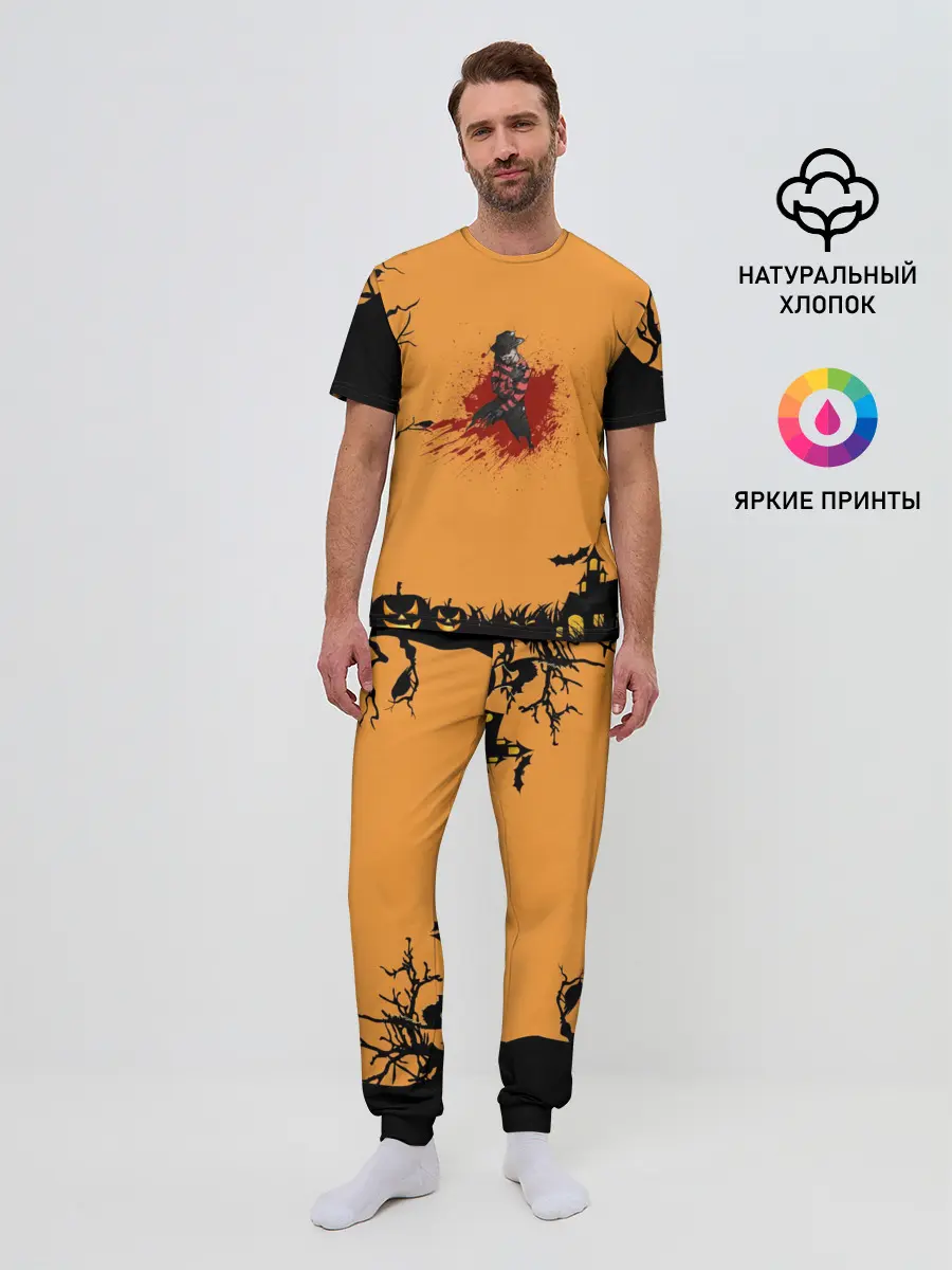 Мужская пижама с брюками / Halloween Freddy Blood