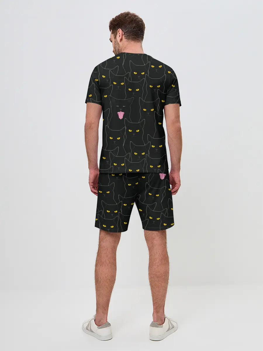 Мужской костюм с шортами / Чёрные коты