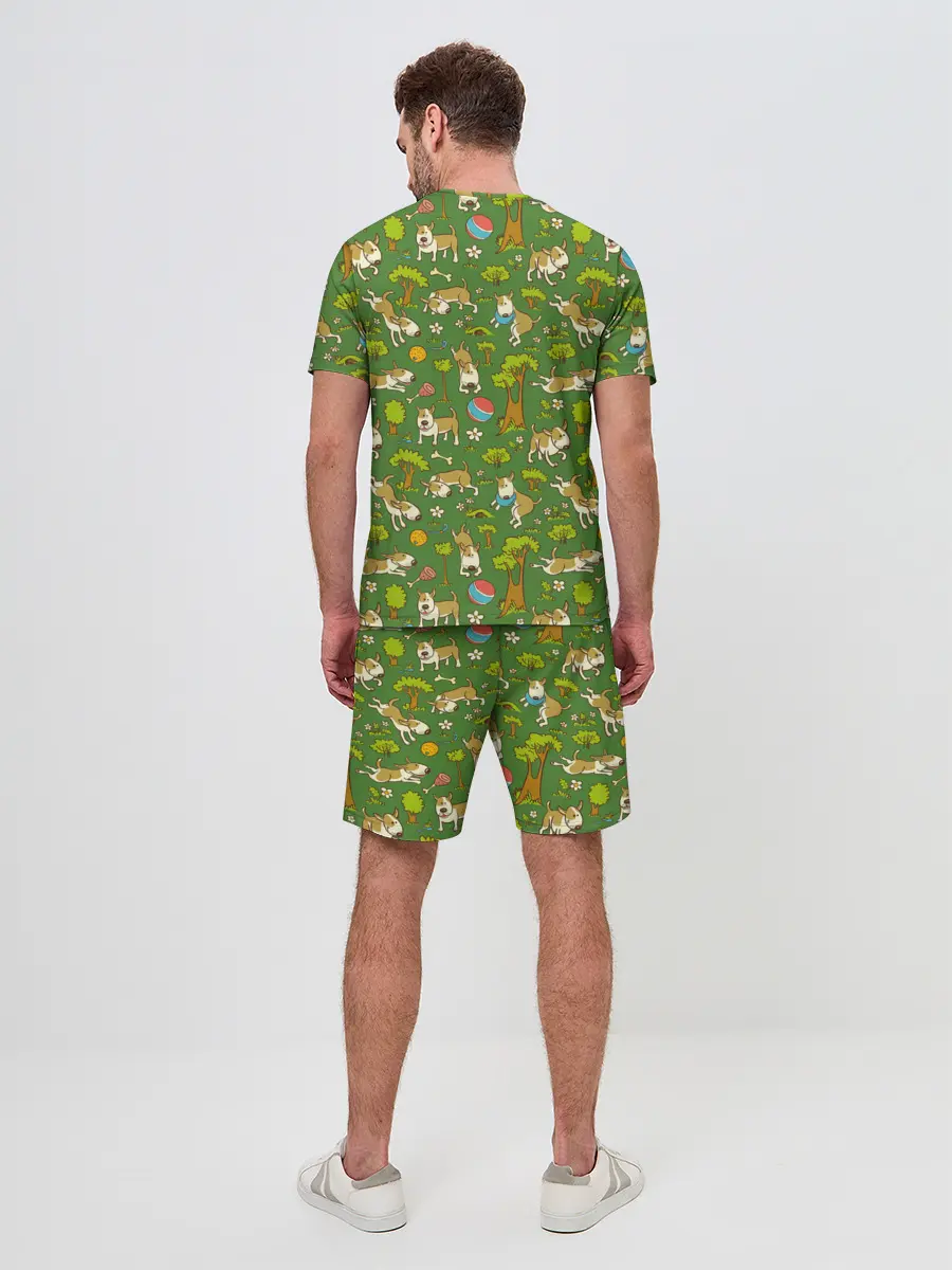 Мужской костюм с шортами / Забавные собаки