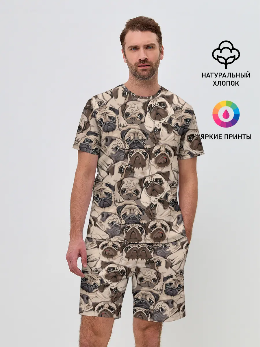 Мужской костюм с шортами / Мопсы