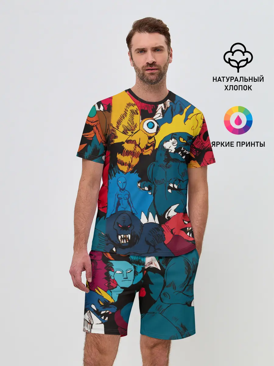 Мужской костюм с шортами / Годзилла