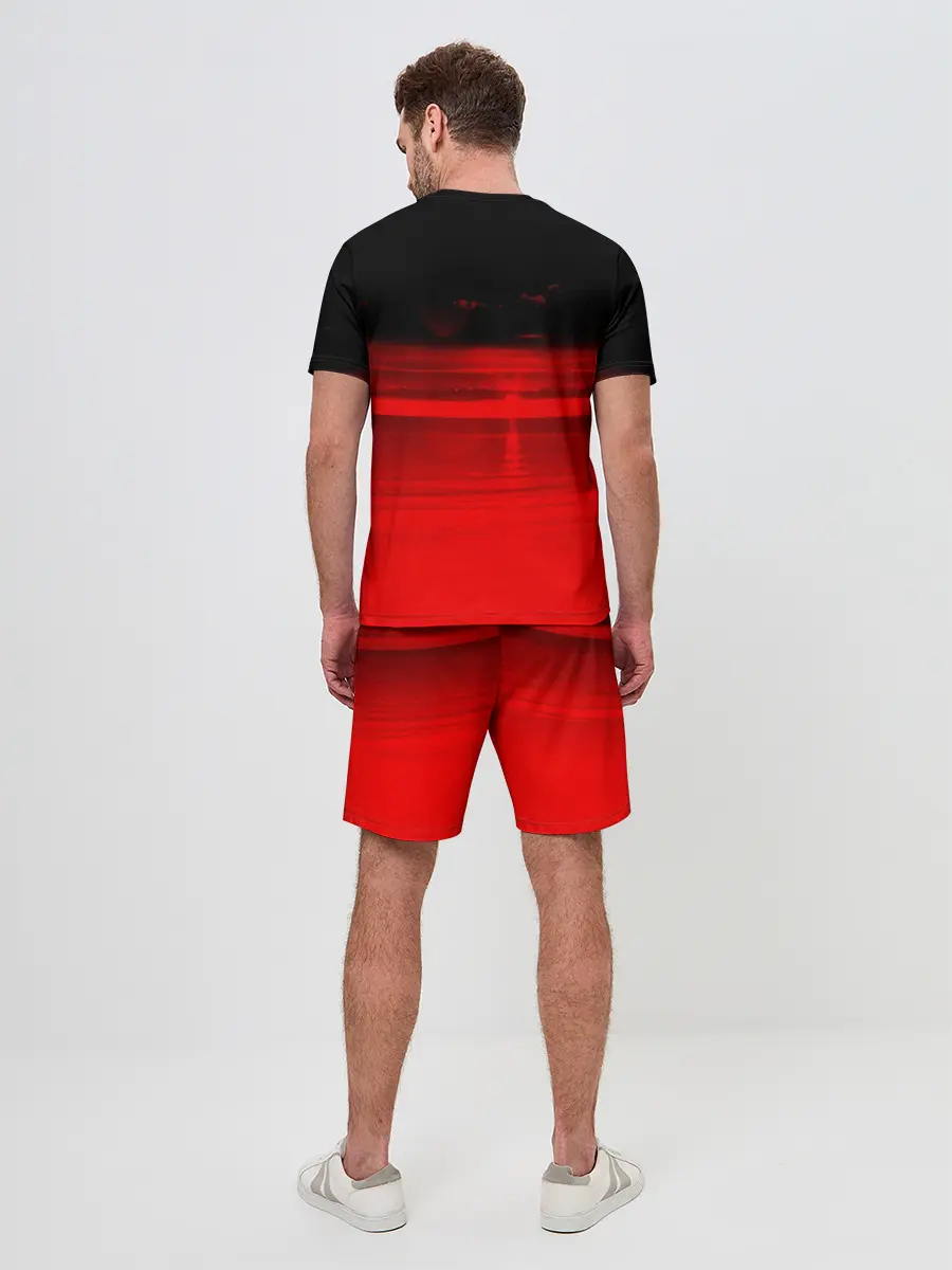 Мужской костюм с шортами / Красный океан