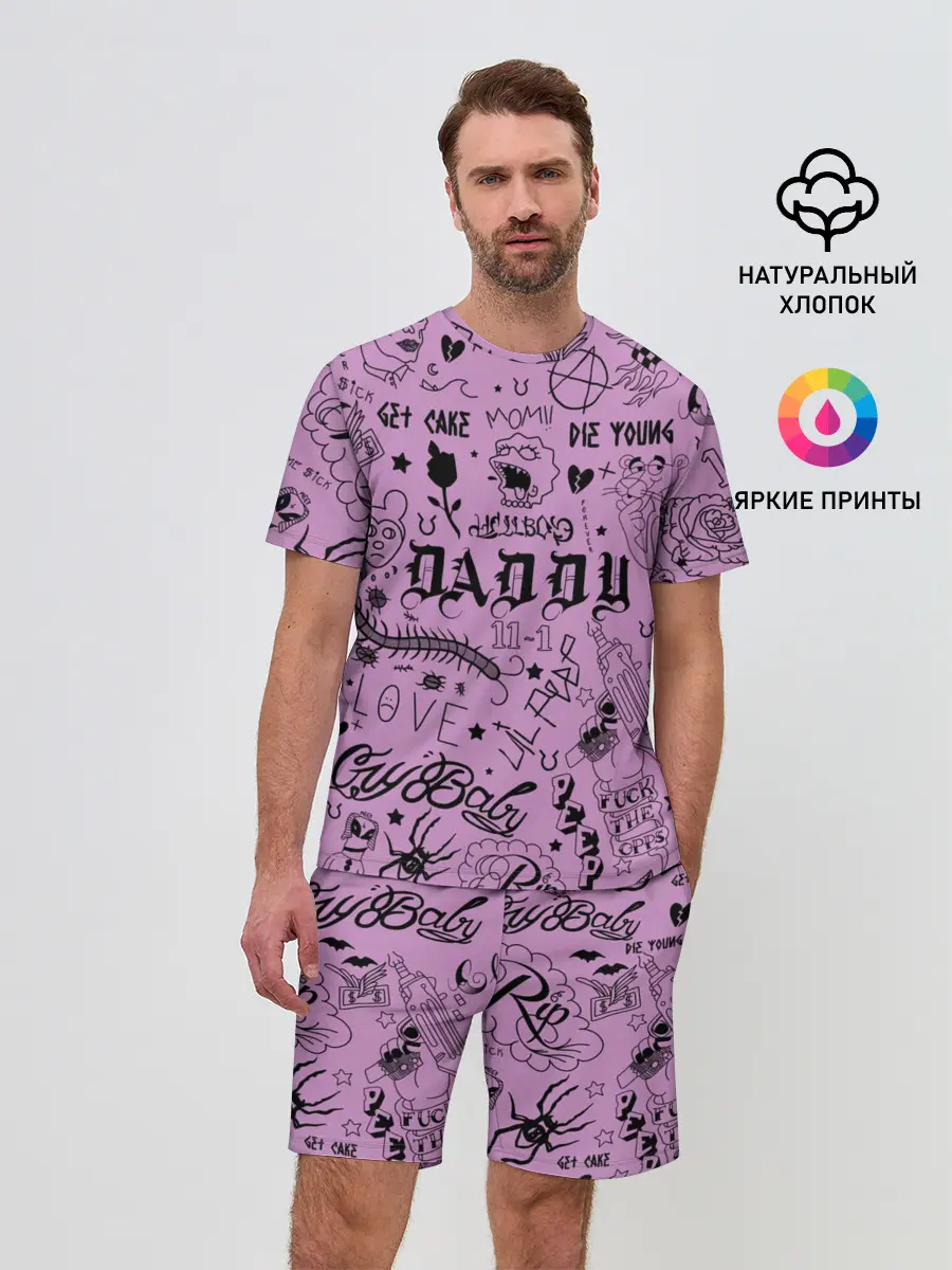 Мужской костюм с шортами / Lil Peep Tattoo