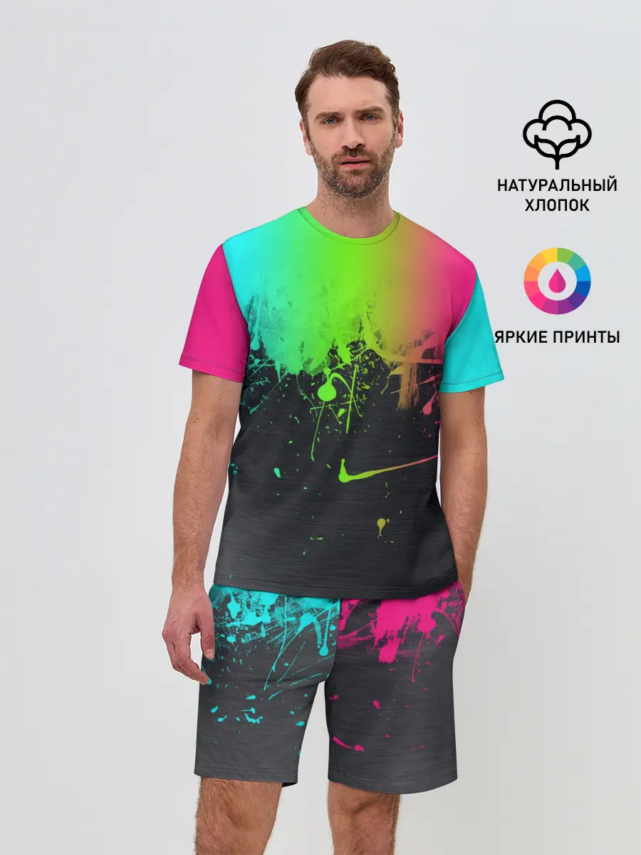 Мужской костюм с шортами / Фосфор