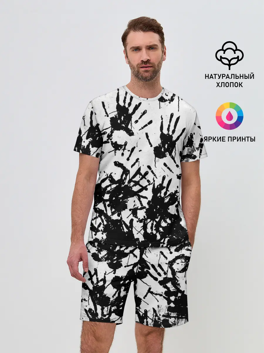 Мужской костюм с шортами / Отпечатки - DEATH STRANDING