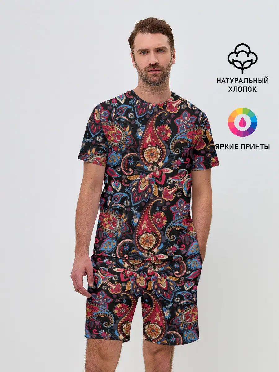 Мужской костюм с шортами / Этнический орнамент