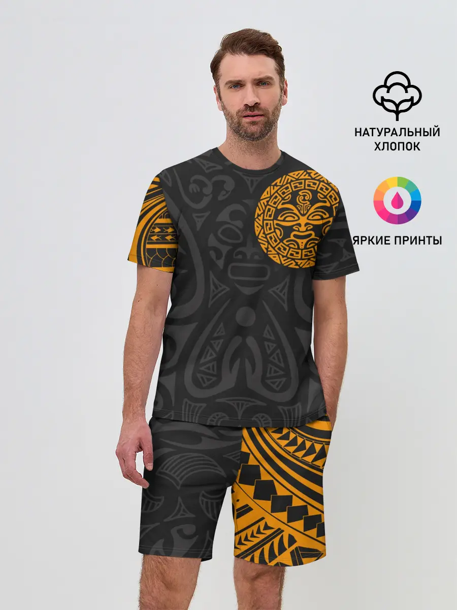 Мужской костюм с шортами / Polynesian tattoo