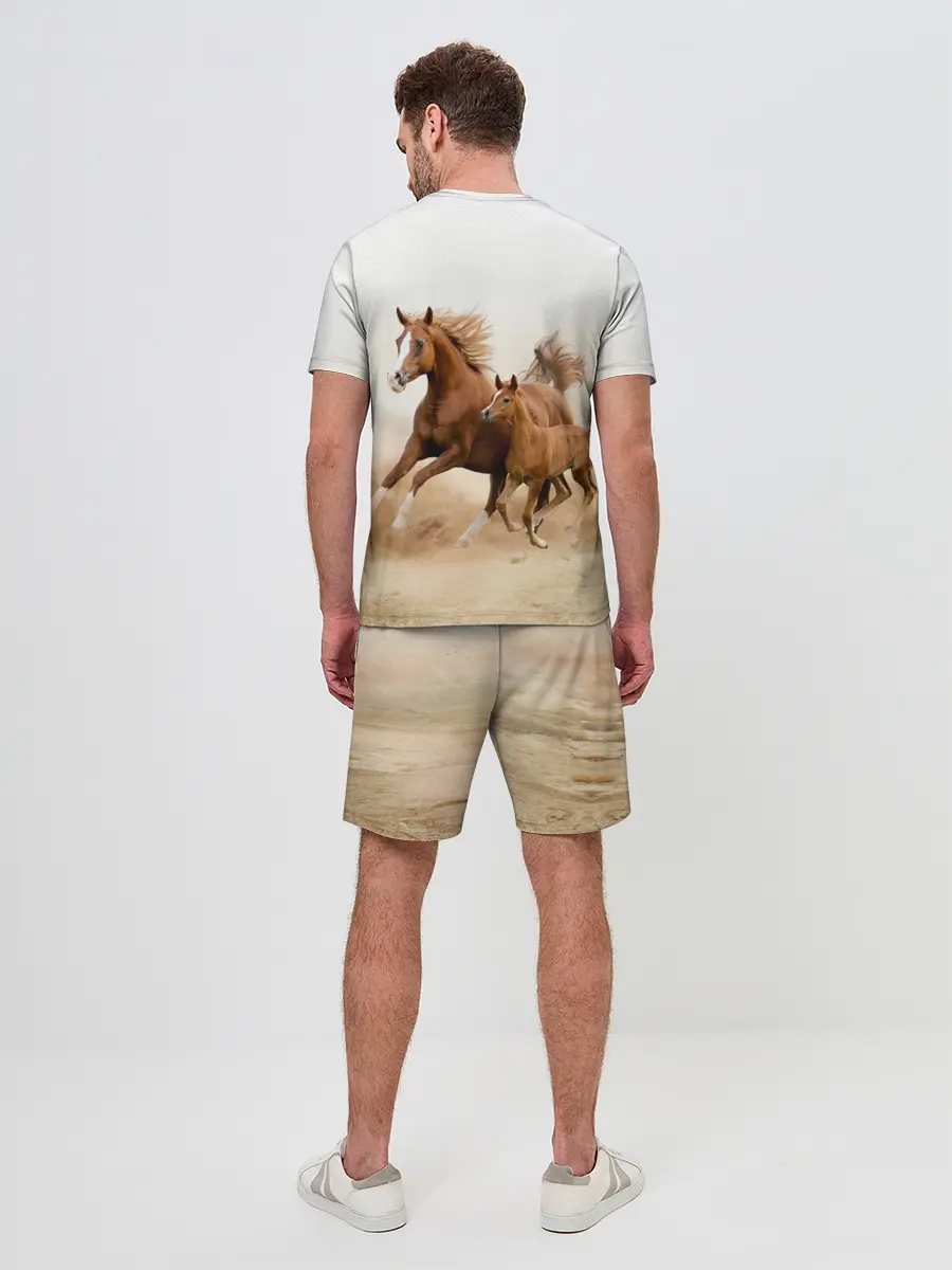 Мужской костюм с шортами / Лошадь с жеребенком