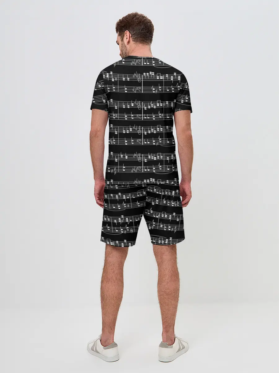 Мужской костюм с шортами / Ноты
