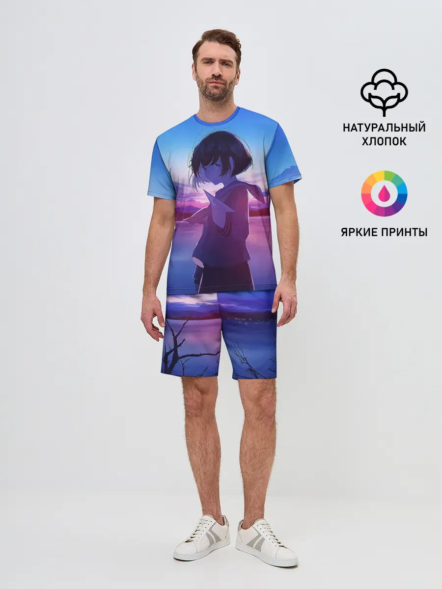 Мужской костюм с шортами / Anime Sunset