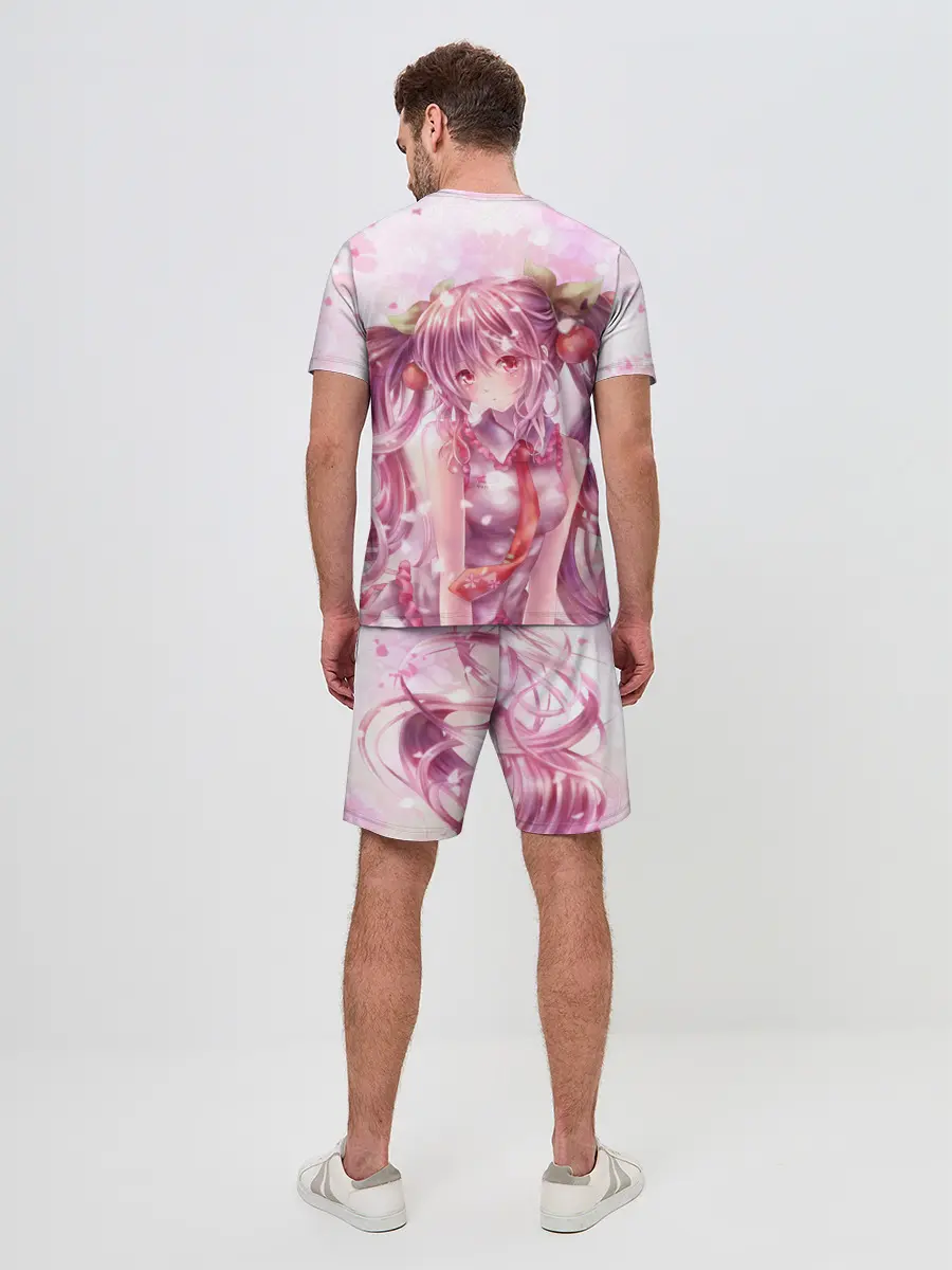 Мужской костюм с шортами / Ванильная Hatsune Miku