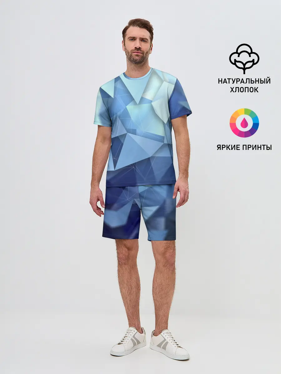 Мужской костюм с шортами / абстракция