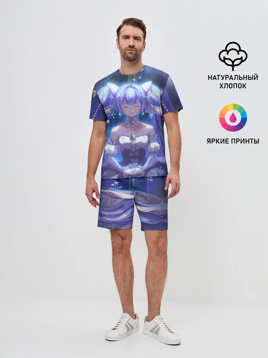 Мужской костюм с шортами / Хатцуне Мику медитирует