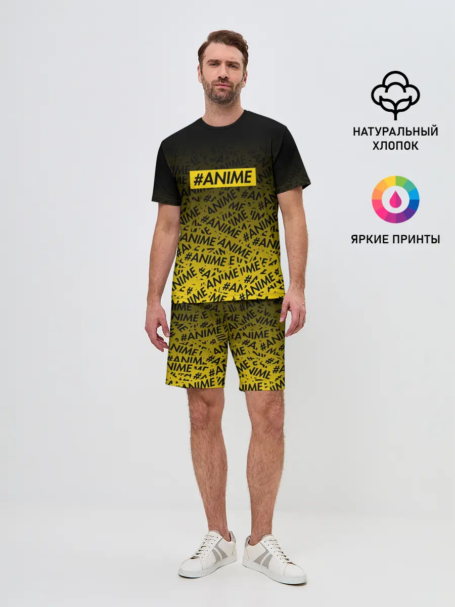 Мужской костюм с шортами / ANIME pattern