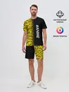 Мужской костюм с шортами / ANIME pattern text
