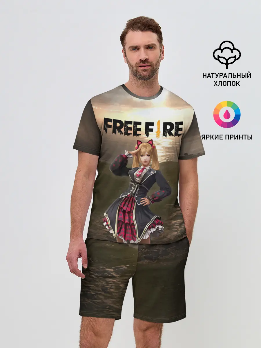 Мужской костюм с шортами / FREE FIRE - Caroline