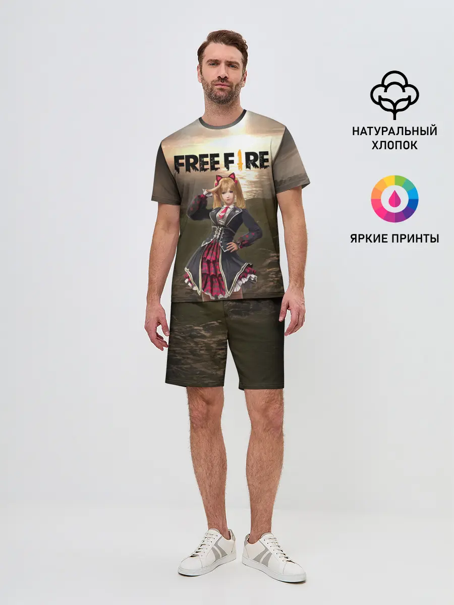 Мужской костюм с шортами / FREE FIRE - Caroline