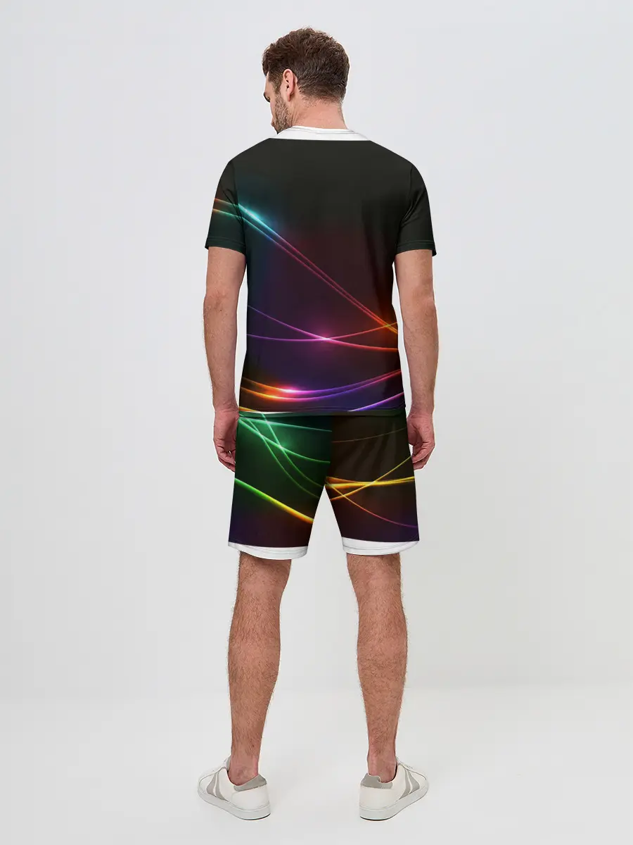 Мужской костюм с шортами / Неоновые Линии