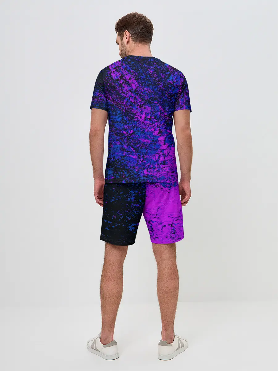 Мужской костюм с шортами / Брызги краски