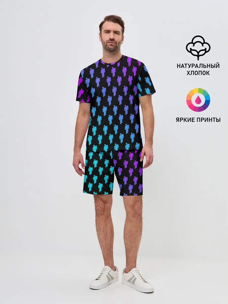 Мужской костюм с шортами / BILLIE EILISH PATTERN