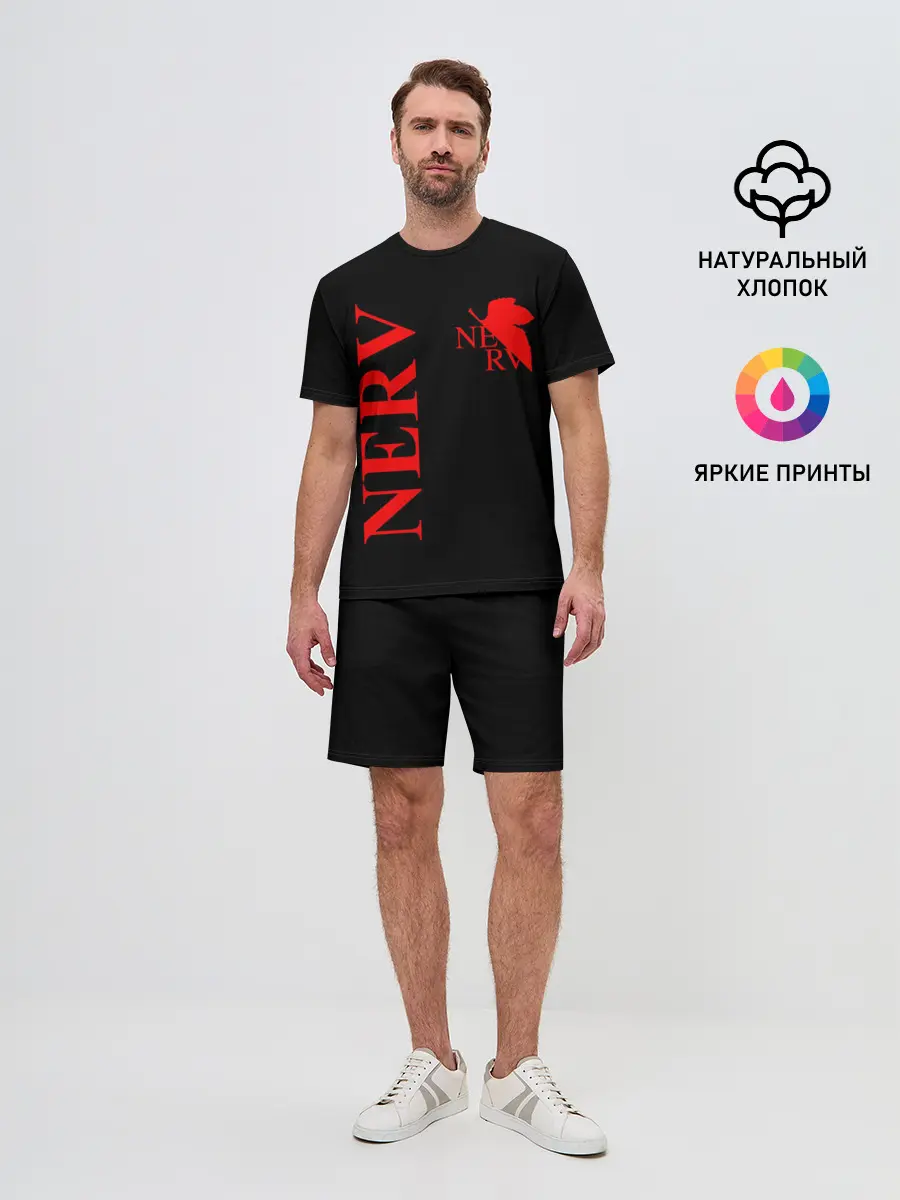 Мужской костюм с шортами / Nerv red