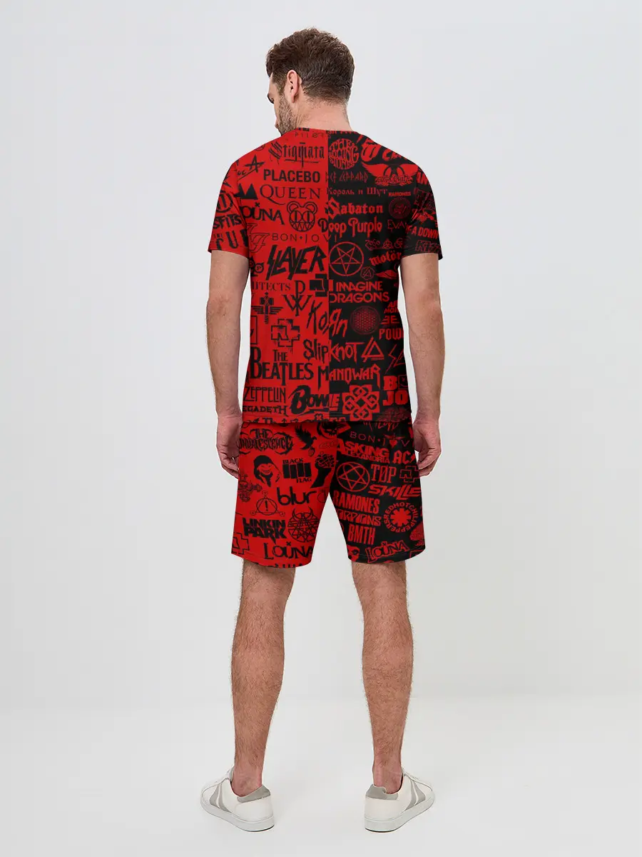 Мужской костюм с шортами / ЛОГОТИПЫ РОК ГРУПП | ROCK