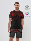 Мужской костюм с шортами / Black & Red Metal