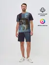 Мужской костюм с шортами / ТИГР В СУМЕРЕЧНОМ ЛЕСУ