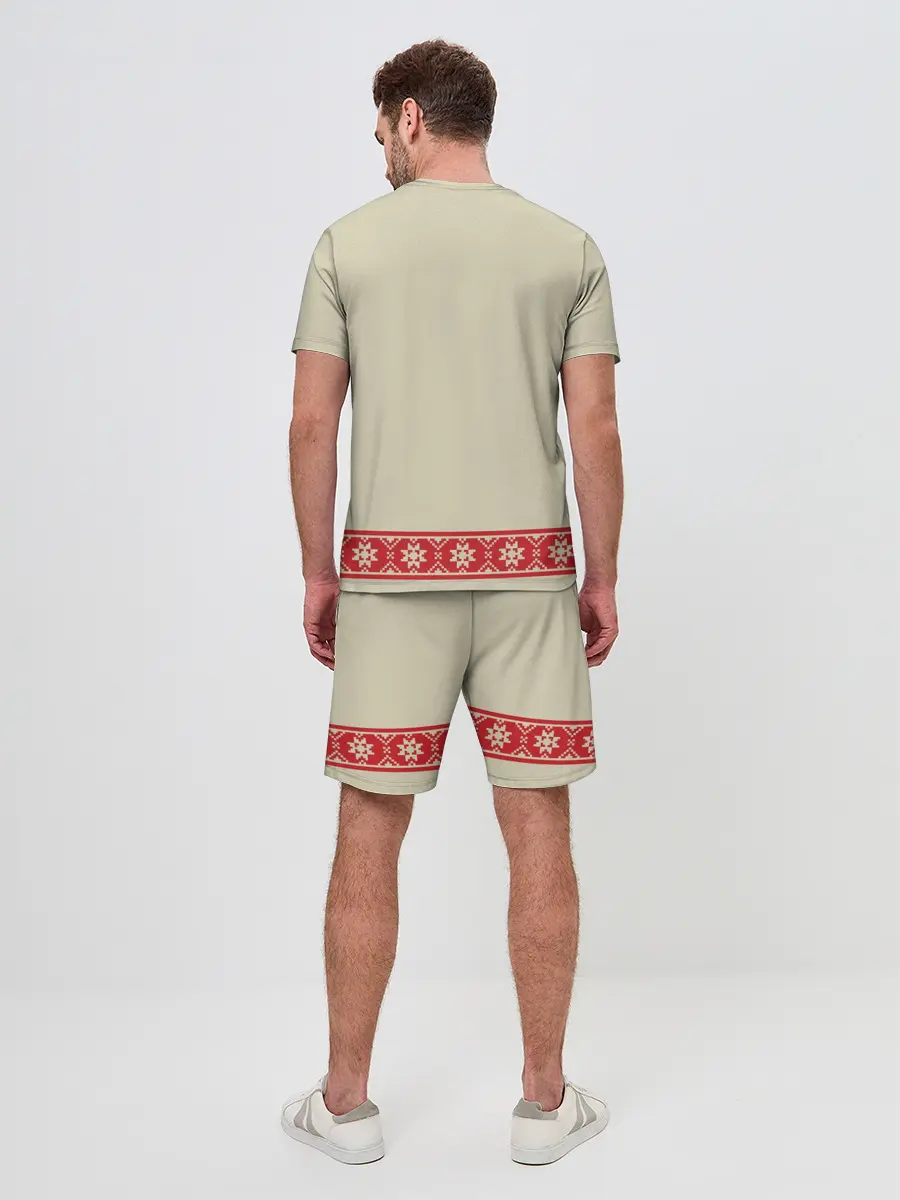 Мужской костюм с шортами / Рубаха