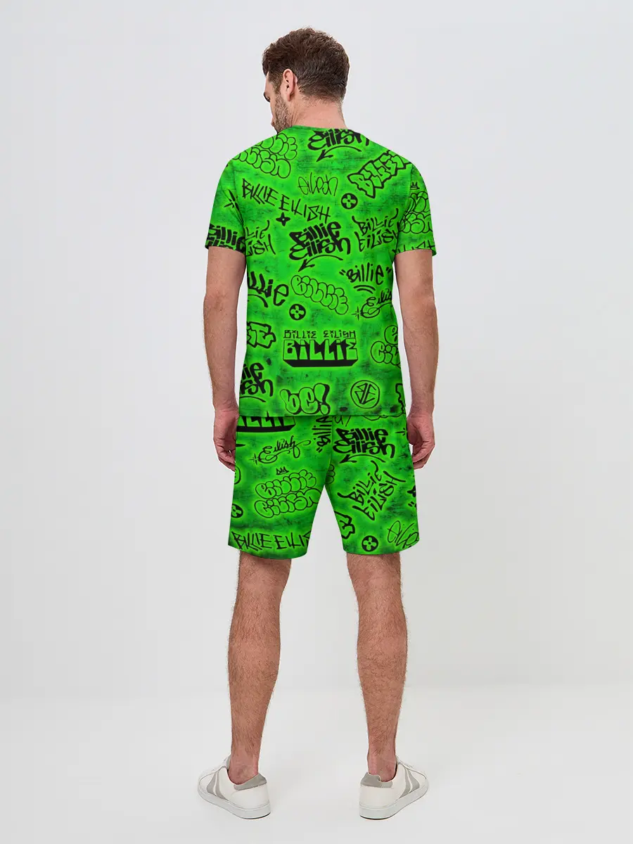 Мужской костюм с шортами / Billie Eilish Graffiti glow