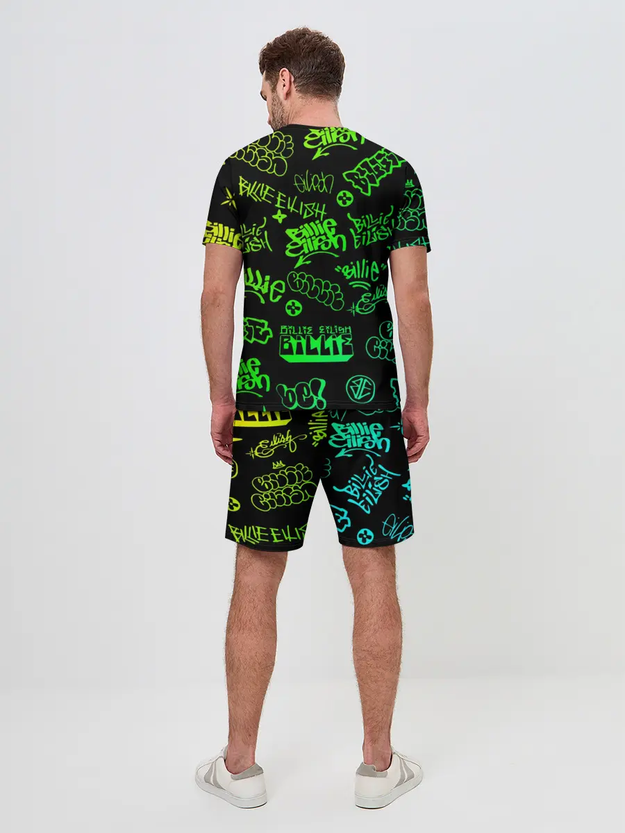 Мужской костюм с шортами / Billie Eilish Graffiti gradien