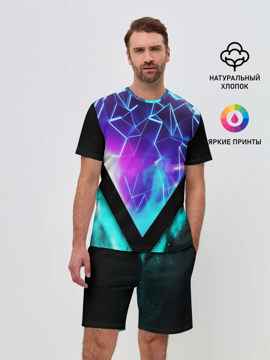 Мужской костюм с шортами / NEON GEOMETRY