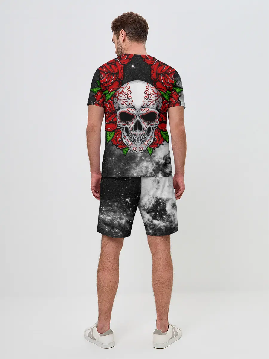 Мужской костюм с шортами / Skull and Roses