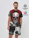 Мужской костюм с шортами / Skull and Roses