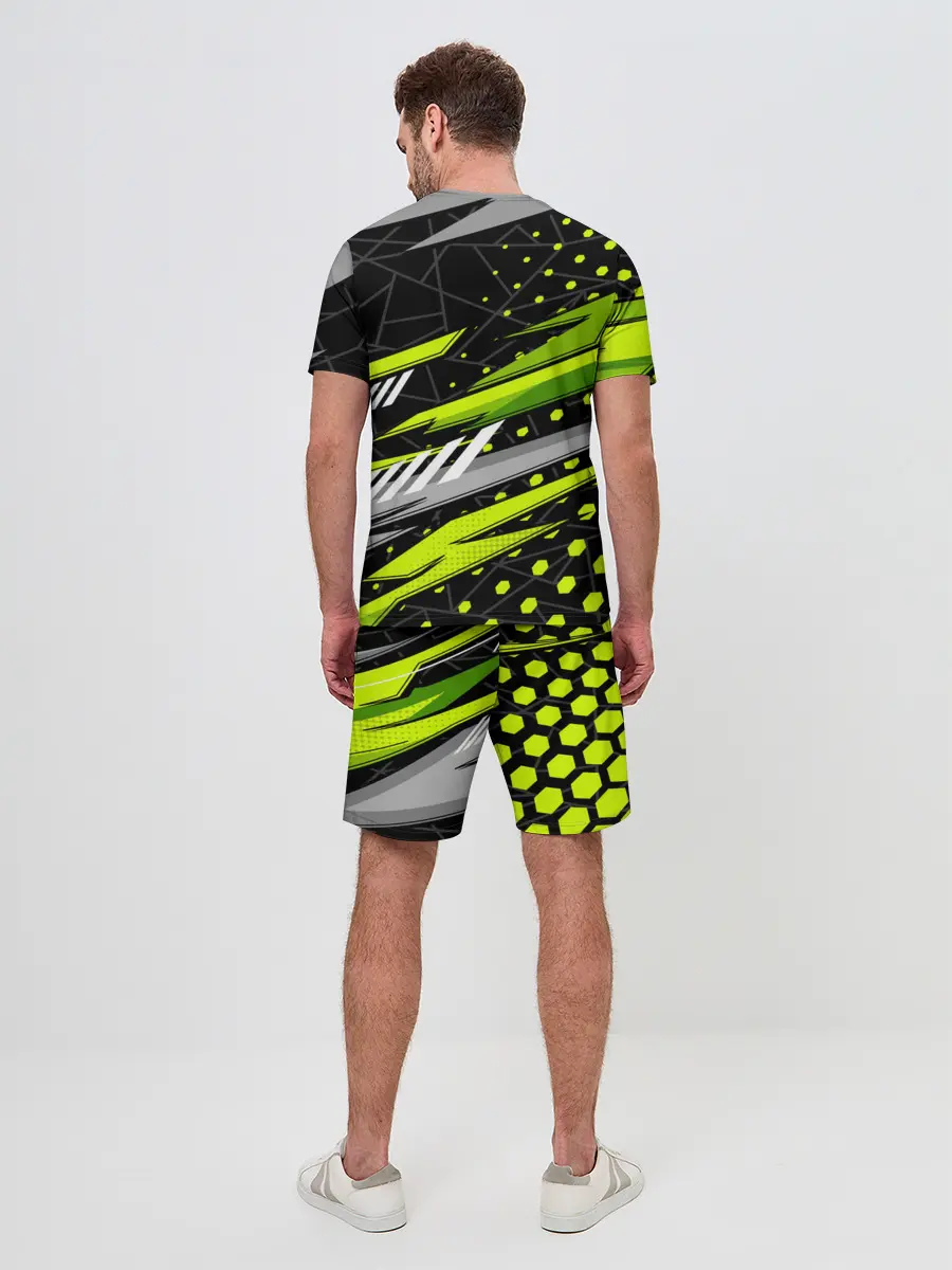 Мужской костюм с шортами / Black and Green