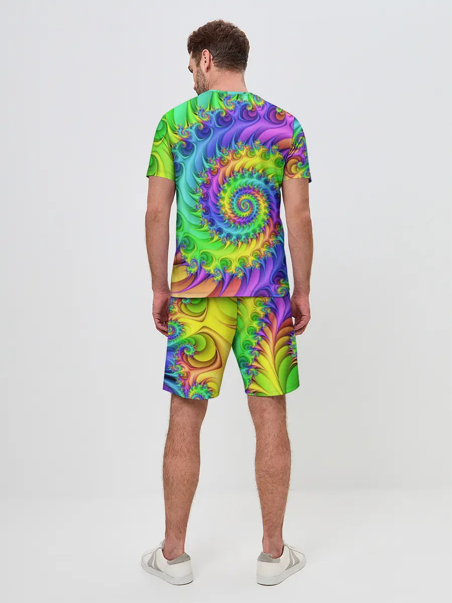 Мужской костюм с шортами / ФРАКТАЛЬНЫЙ АБСТРАКТ